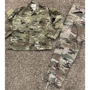 USGI Army Multicam OCP Combat Coat and Trousers FR Large Long Set Used